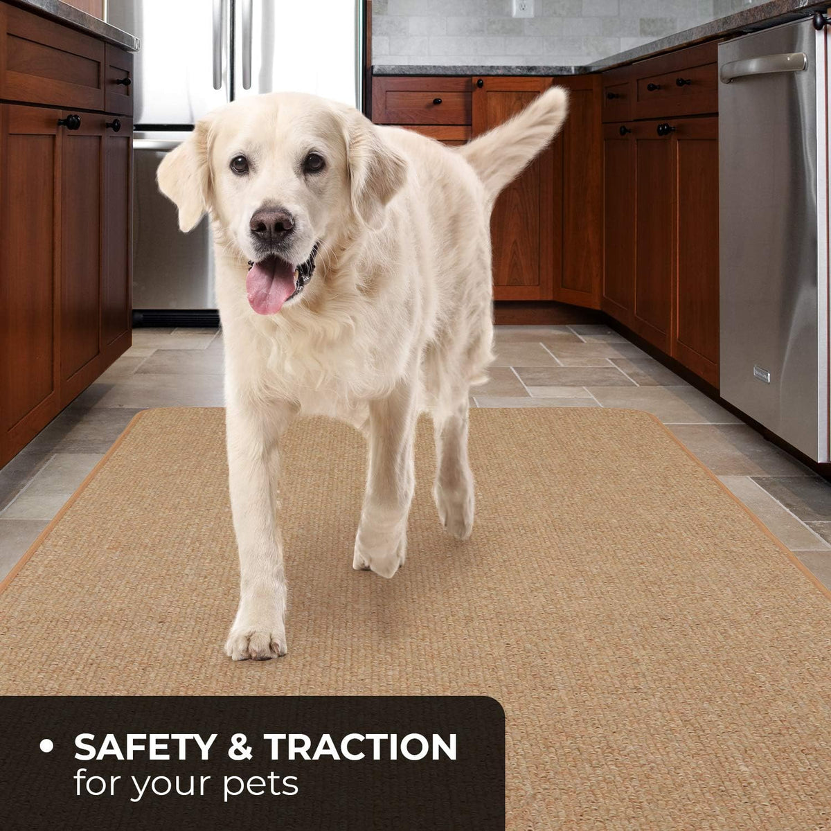 Skid-Resistant Carpet Runner - Pebble Beige - 10 Feet X 48 Inches R525