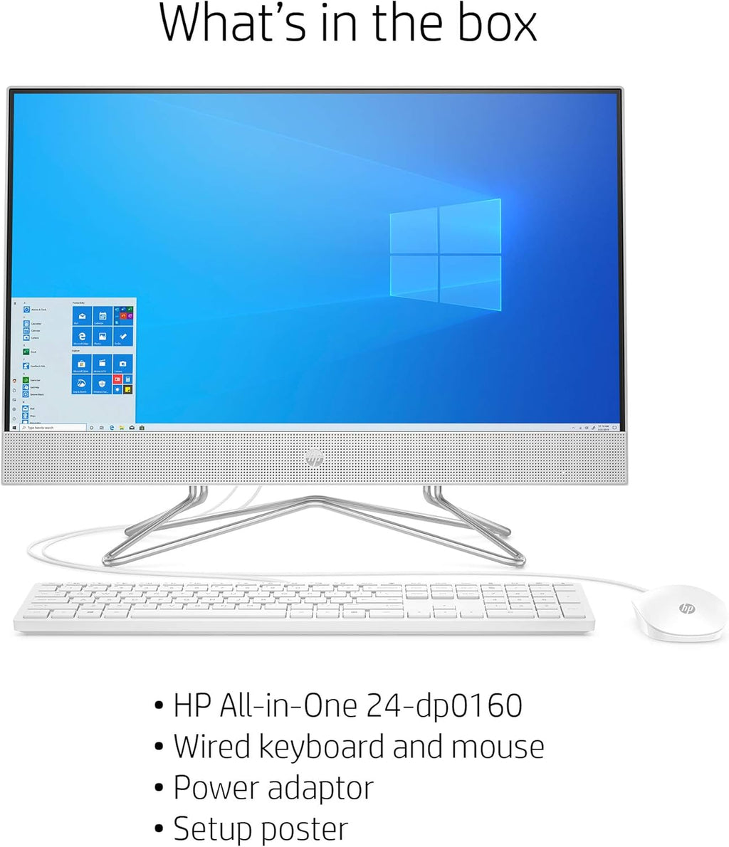 24-inch All-in-One Touchscreen Desktop Computer, AMD Ryzen 5 4500U Processor, 12 GB RAM, 512 GB SSD, Windows 10 Home, Silver X599