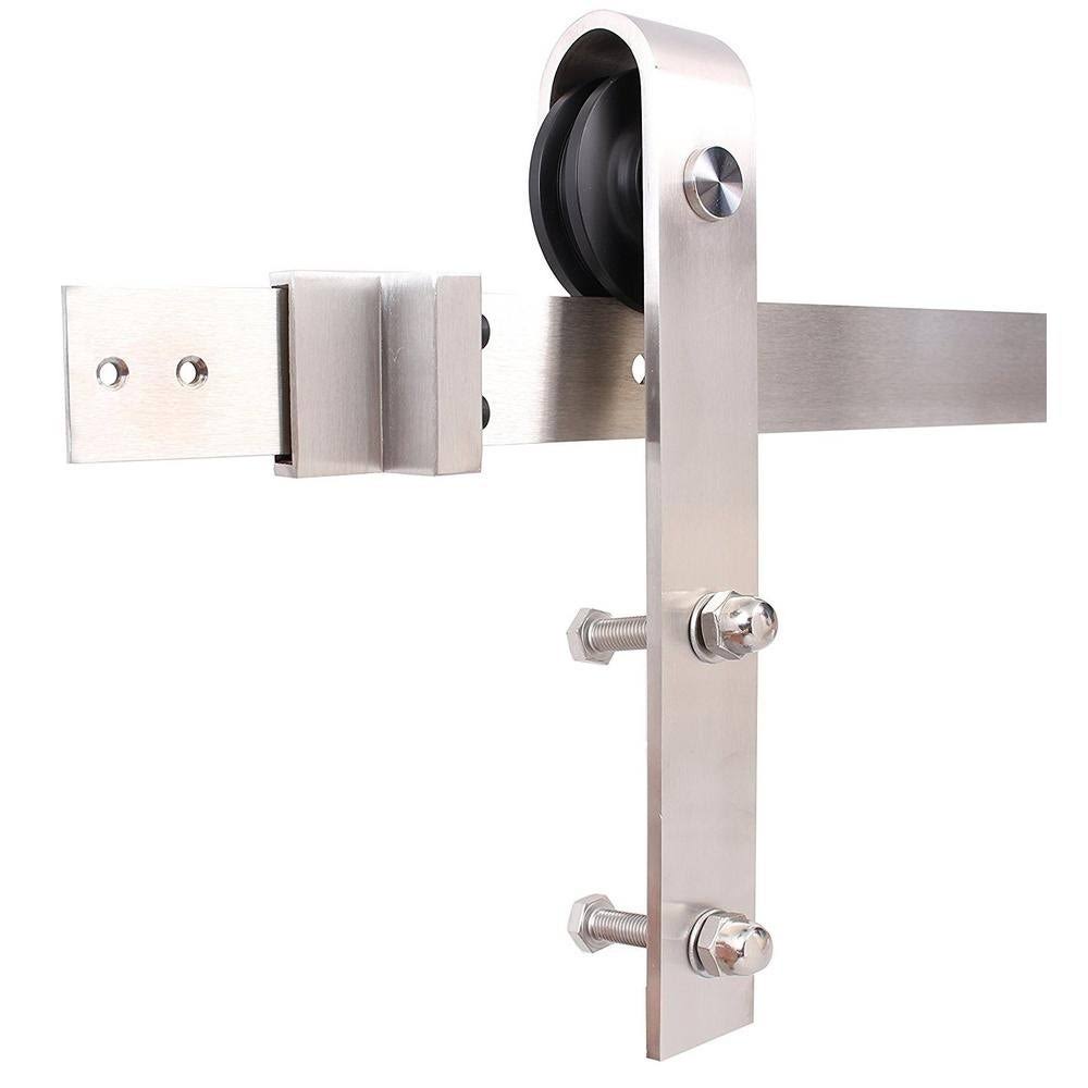 White Knotty Pine Wood Interior Sliding Barn Door with Hardware Kit Y686