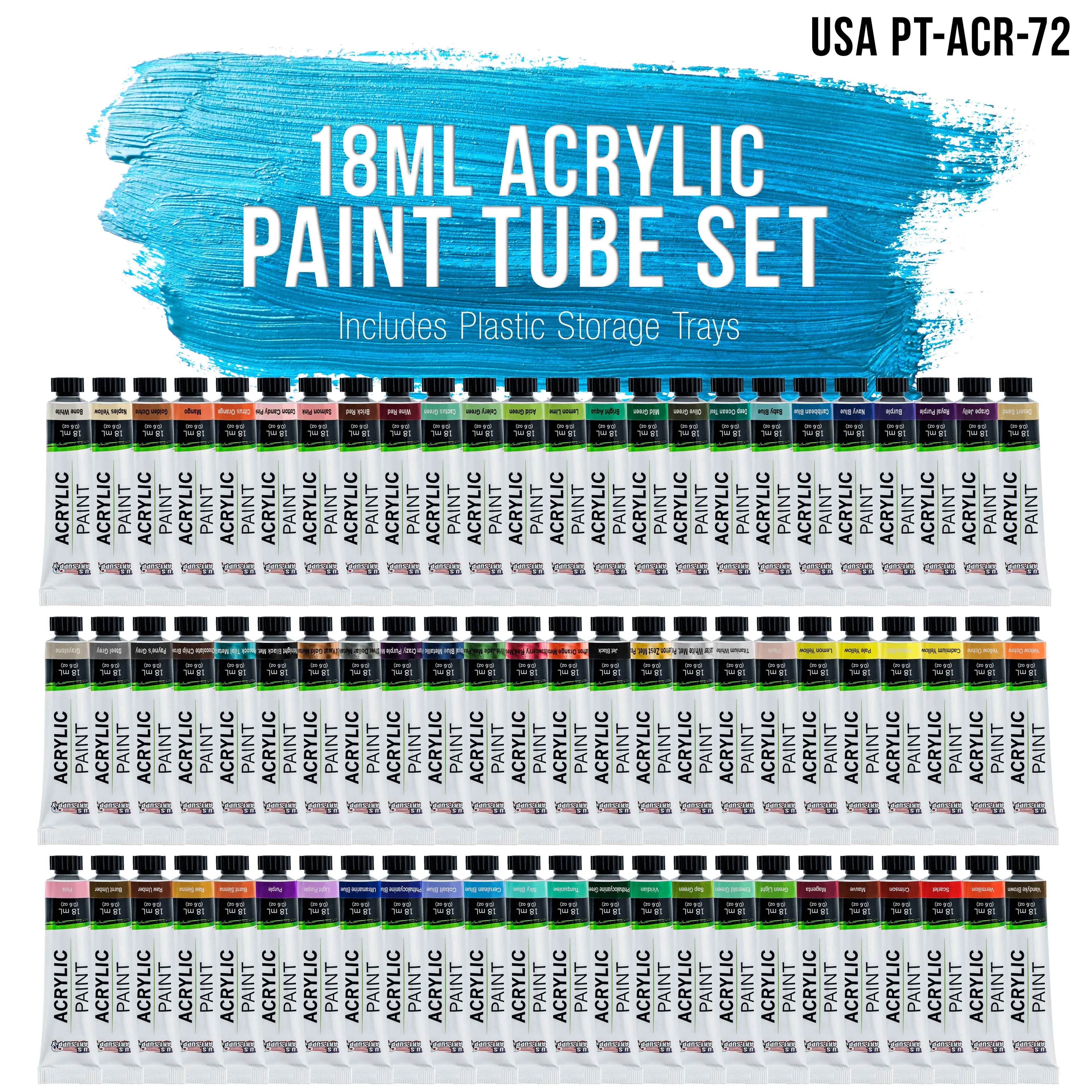 72 Color Set of Acrylic Paint in 18ml Tubes E7001