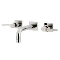 Polished Nickel Wall Mount Bathroom Faucet F182528