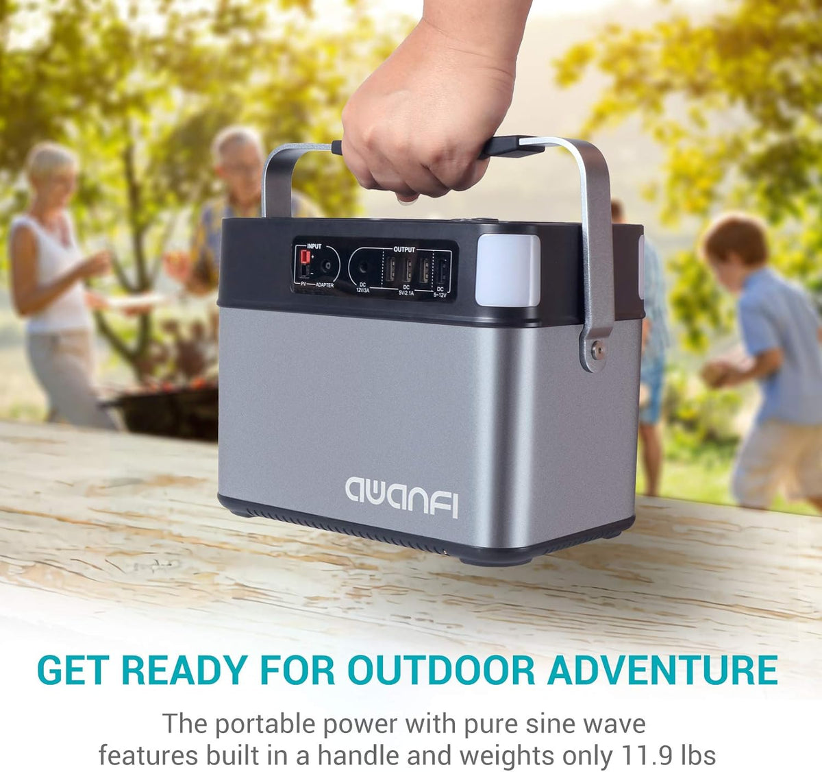 505 Wh Portable Power Station Solar Generator with 110V 500W AC Outlets S905
