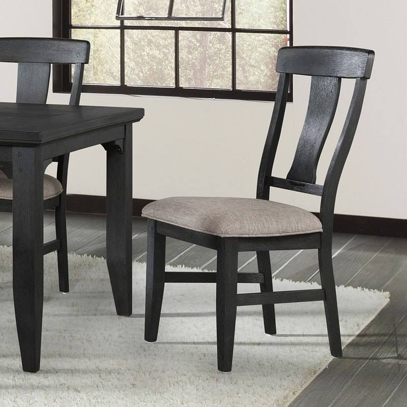 Splatback Side Chair Set of 2 Oiled Black D980582