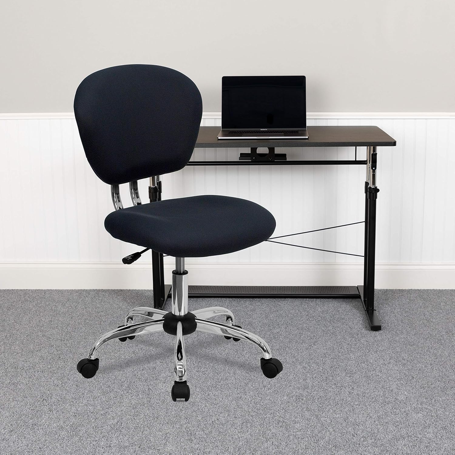 Purple Mid-Back Mesh Padded Swivel Task Office Chair D98712