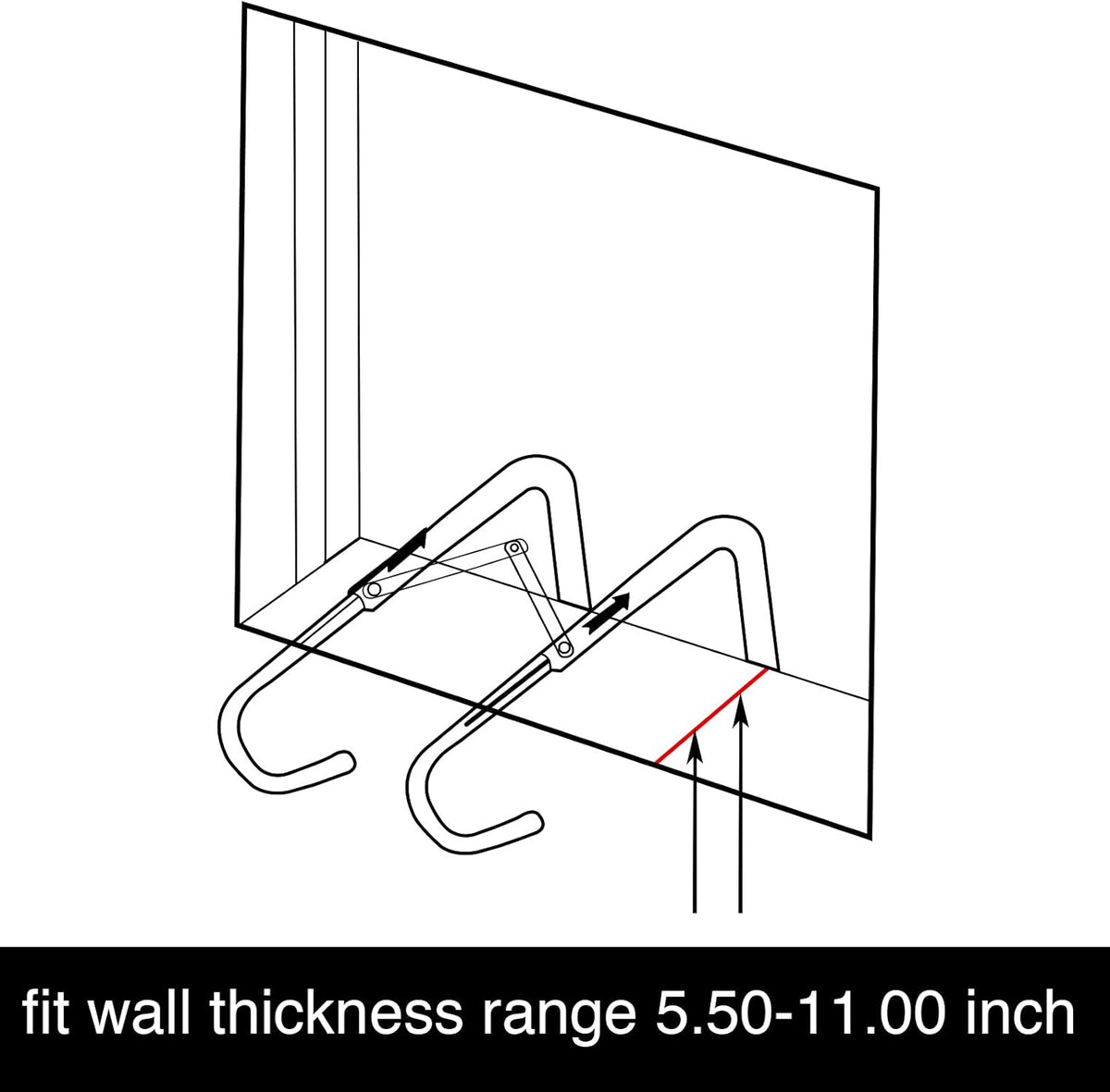 15 Foot Retractable Fire Escape Ladder with Aluminum Steps, Pack of 2 D57652