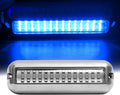 2PCS Blue 5.1inch IP68 316 Stainless Steel Marine LED Lights S913