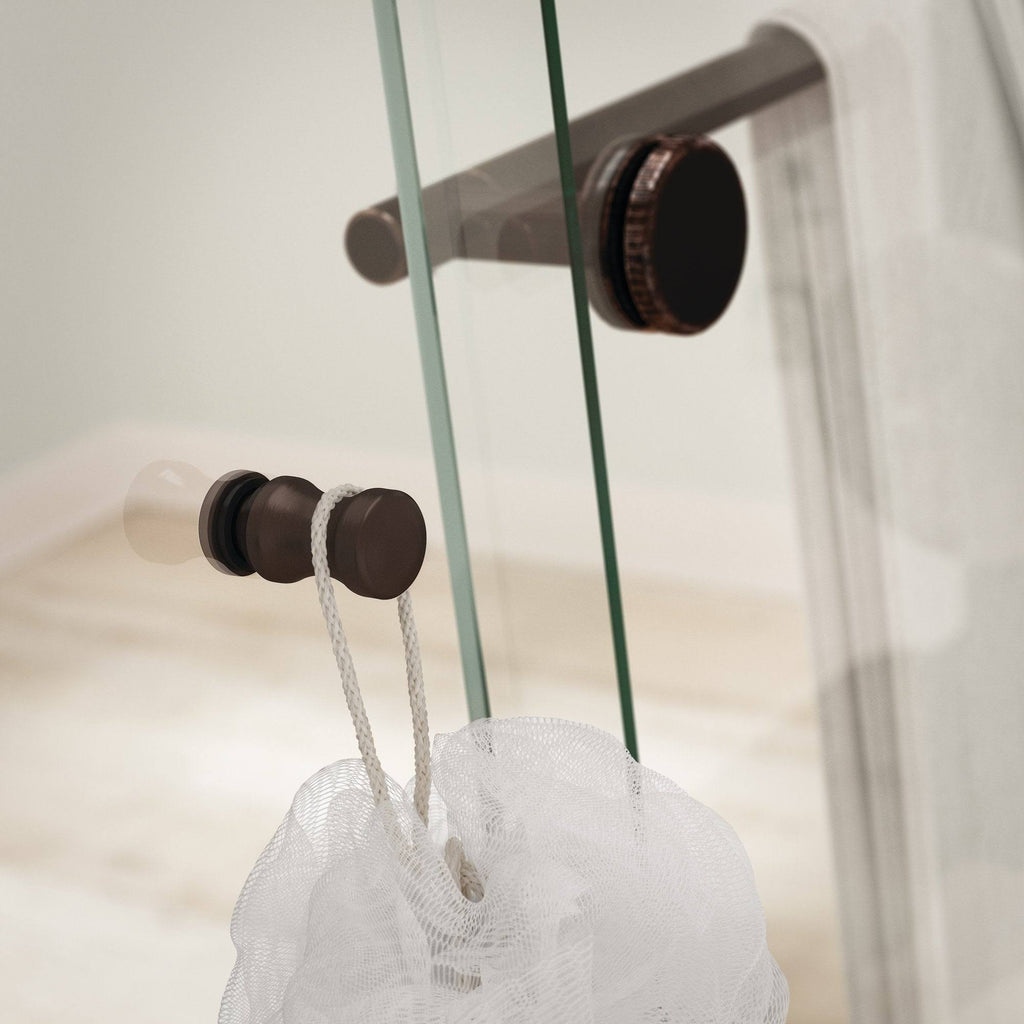 Bronze Sliding Semi Frameless Shower Door O603
