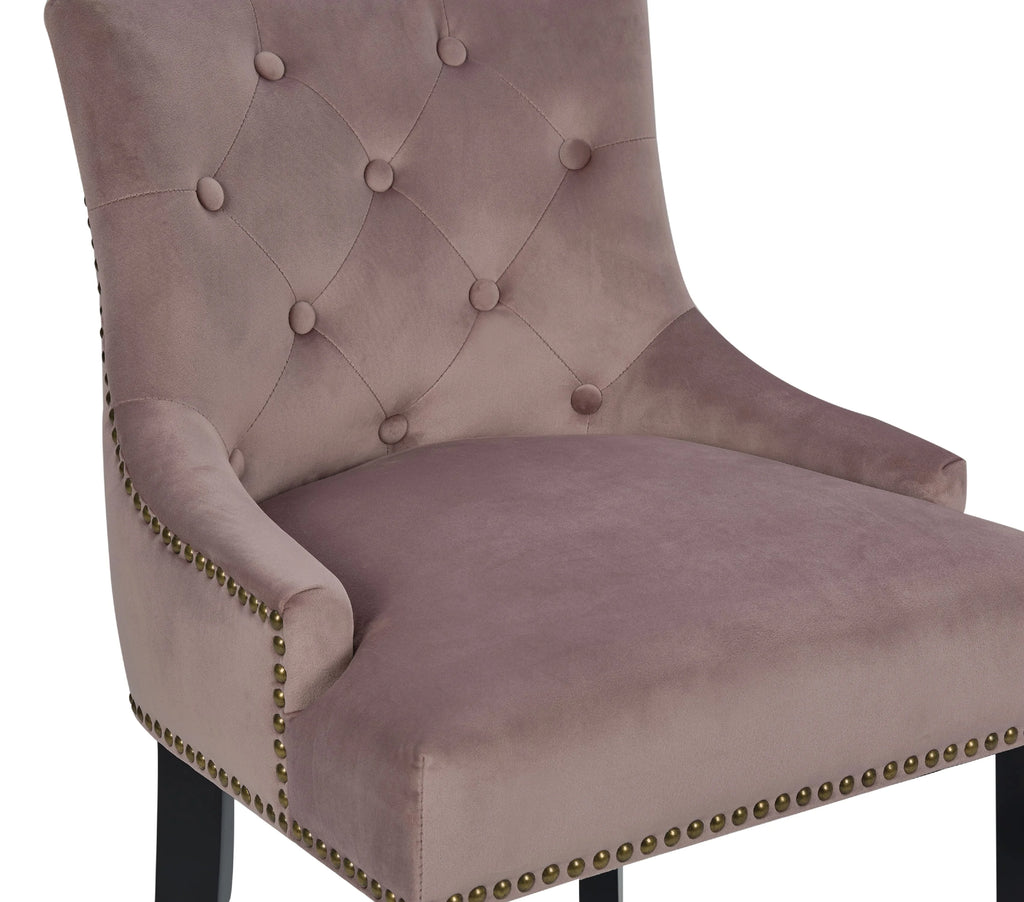 Button Tufted Velvet Counter Stool Chair S5170
