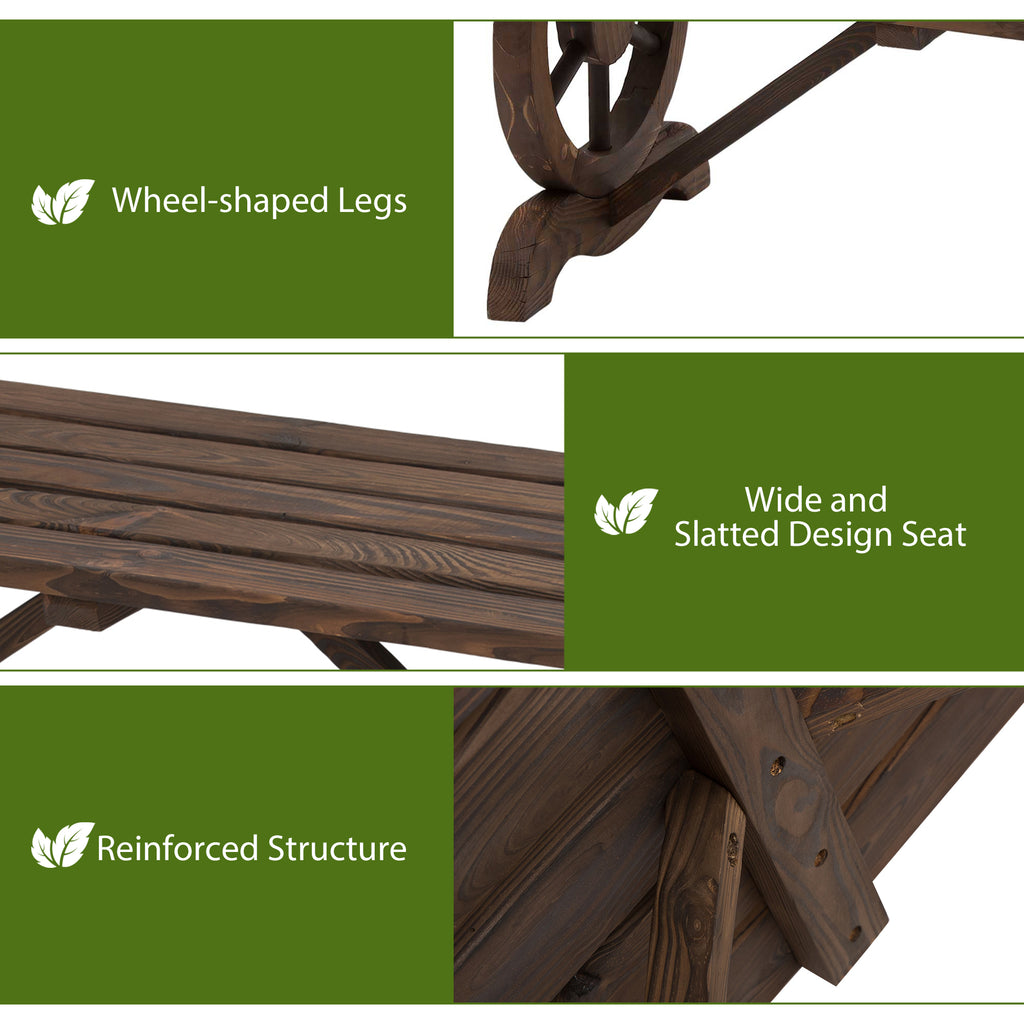 2-Person Wood Outdoor Garden Bench U60601