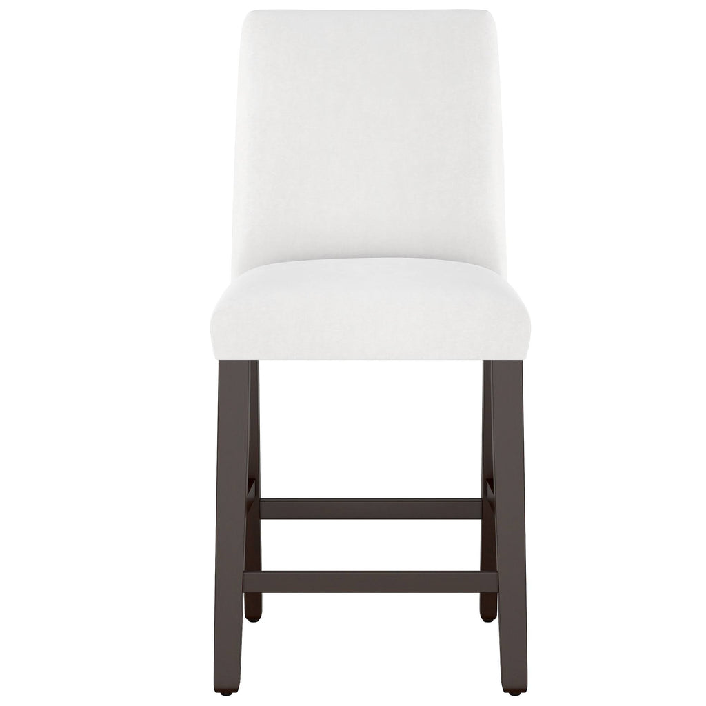 White Velvet Counter Height Barstool H460936
