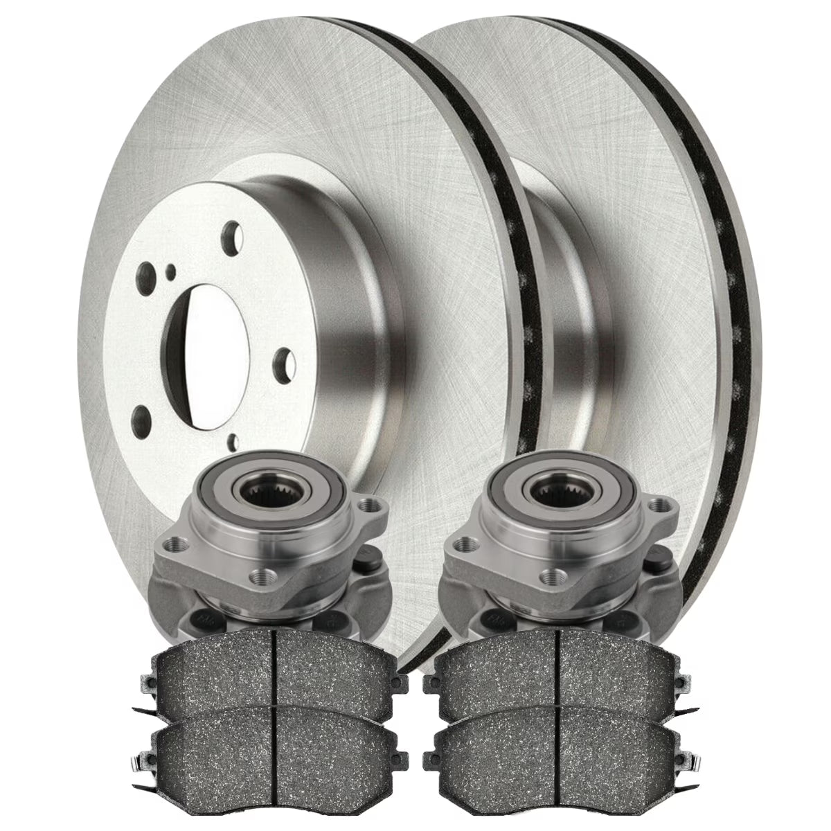 Front Wheel Bearing Hub Assembly Brake Rotor Ceramic Pad Kit J465662