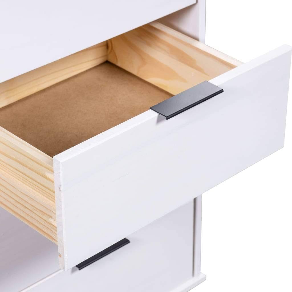 Drawer Cabinet Gray Solid Pine Wood H3030
