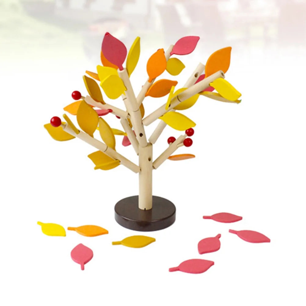 Creative Wooden Tree Blocks Building Set Toy (Yellow) J791