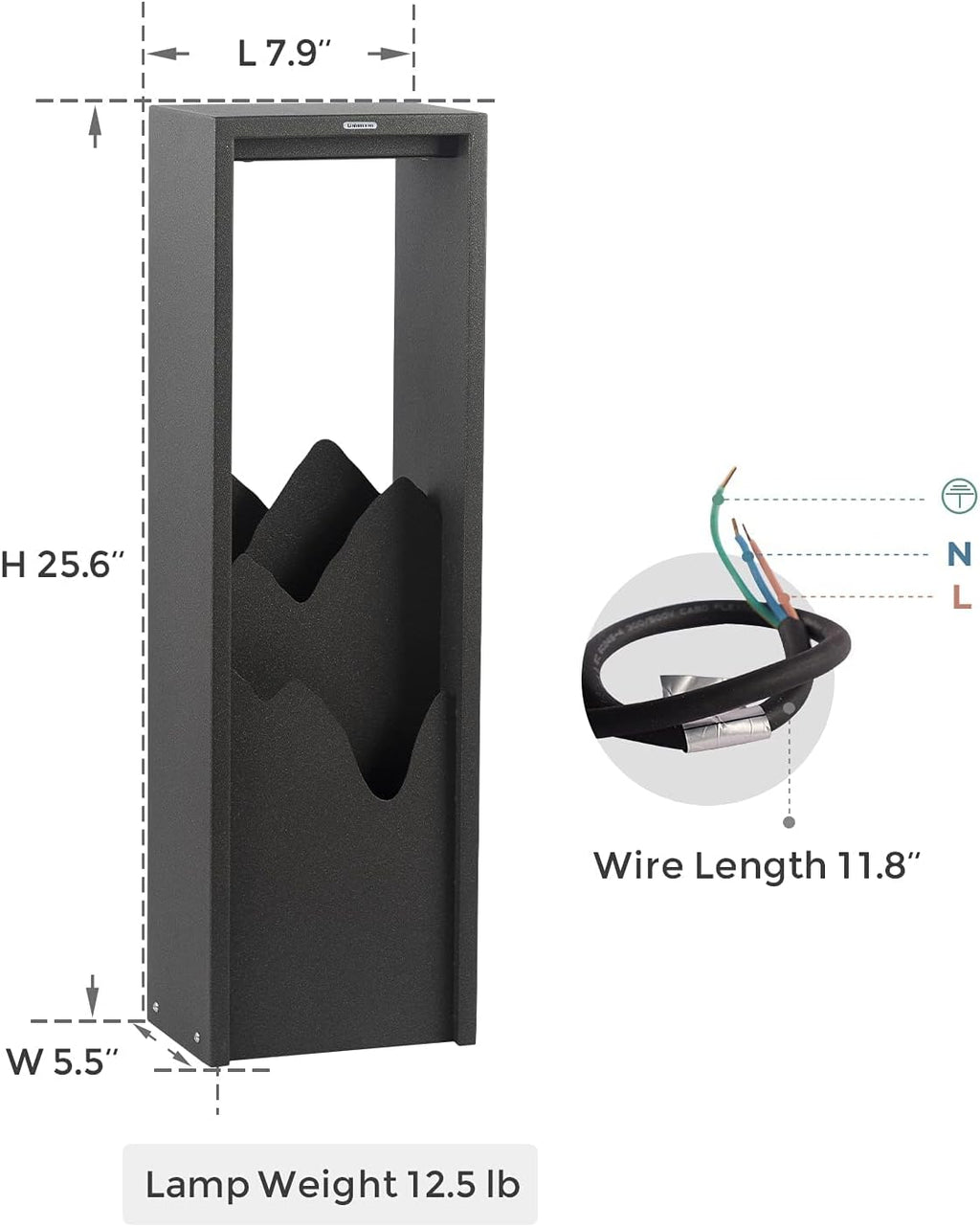 Stainless Steel 26 Inches LED Outdoor Bollard Light W362