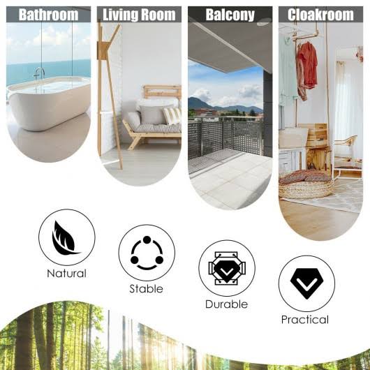 4 Panels Folding Wooden Room Divider White R926834