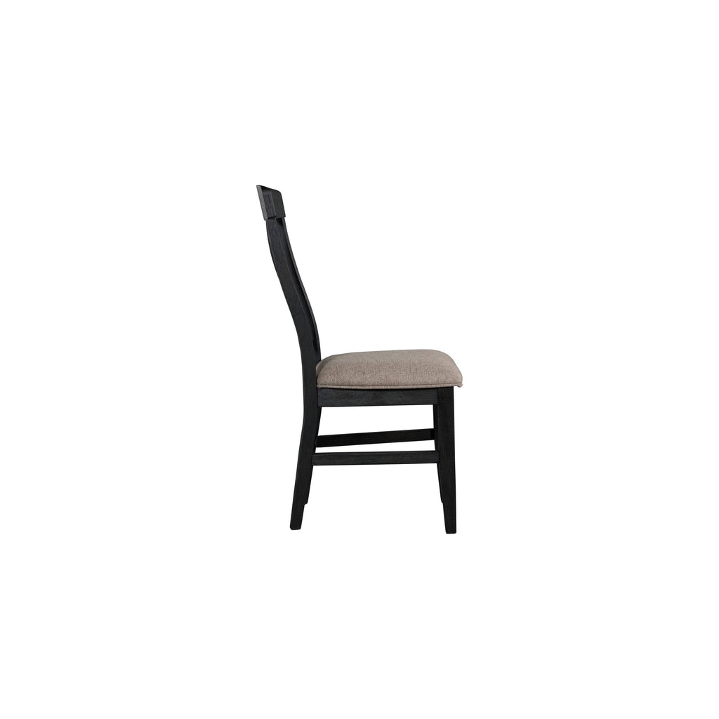 Splatback Side Chair Set of 2 Oiled Black D980582
