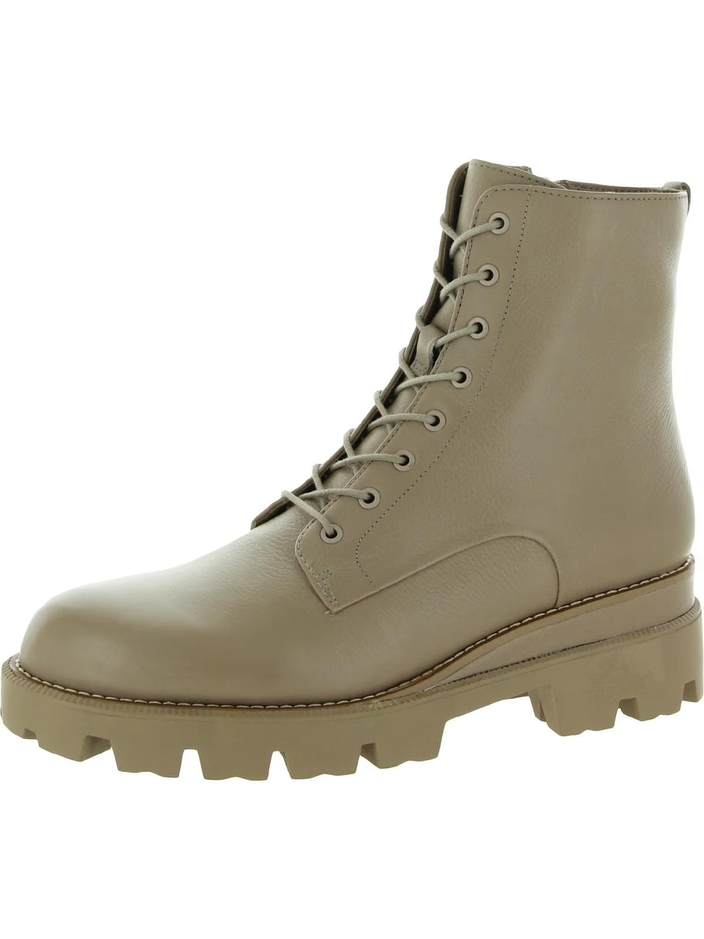 Leather Ankle Combat Boots Brown 7.5 Medium U29091