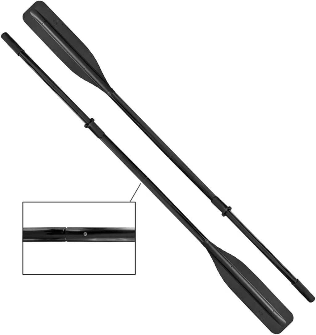 Flat Blade Boat Oars With Oar Sleeves 2 Pieces Detachable H8858