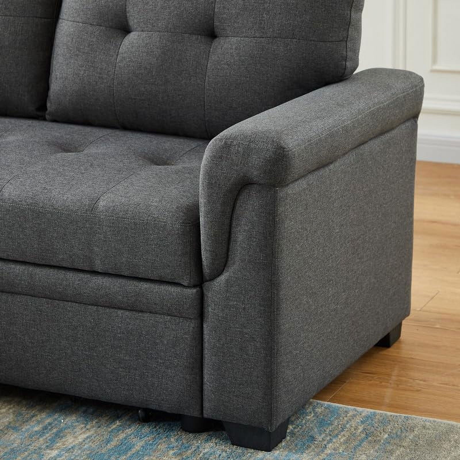 84” Reversible Sectional Sleeper Sofa Couch E370