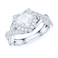 Split Shank Simulated Diamond Halo Ring O267667