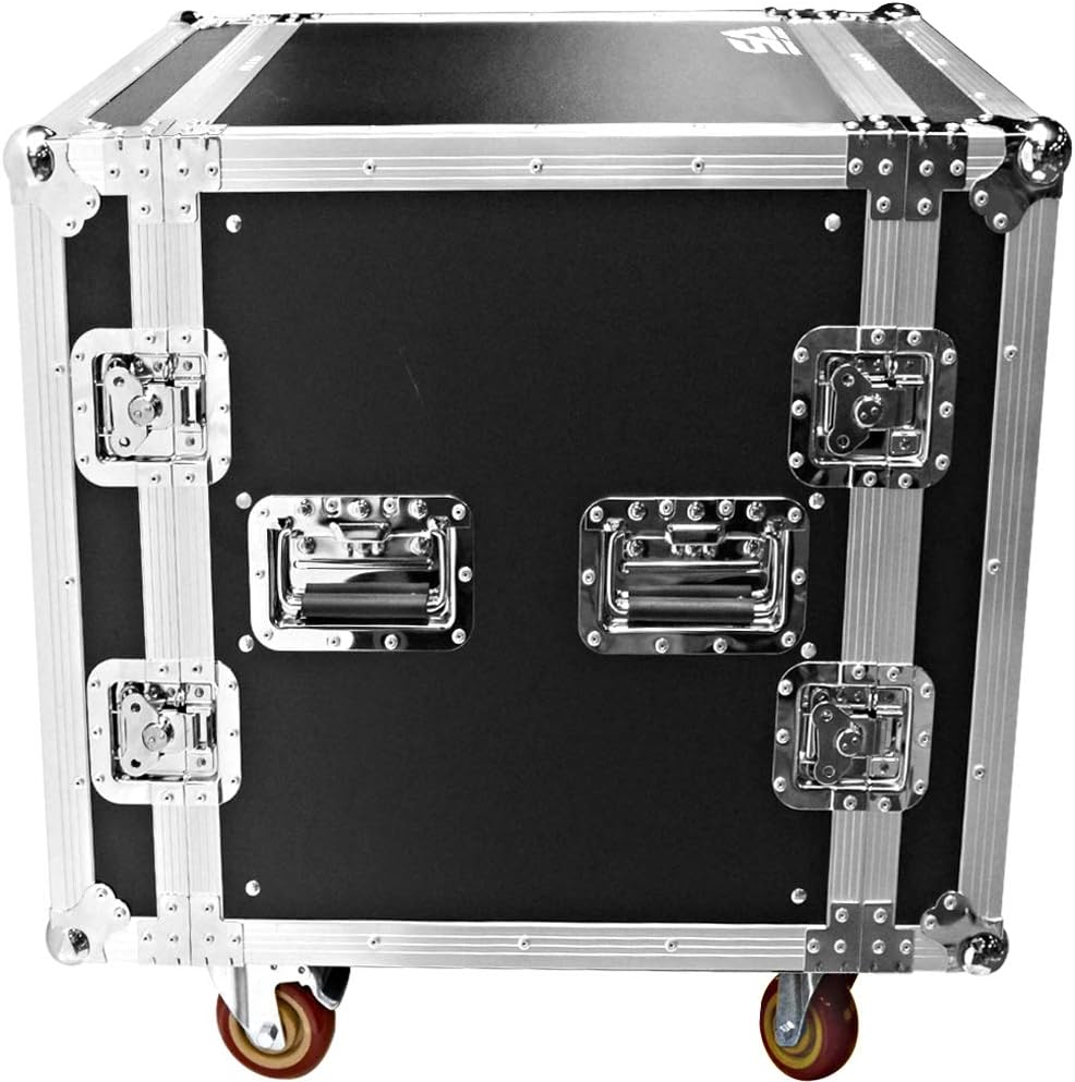 Heavy Duty 12 Space ATA Rack Case with 4 Inch Casters P454109