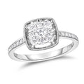 10K White Gold Diamond Engagement Ring S632