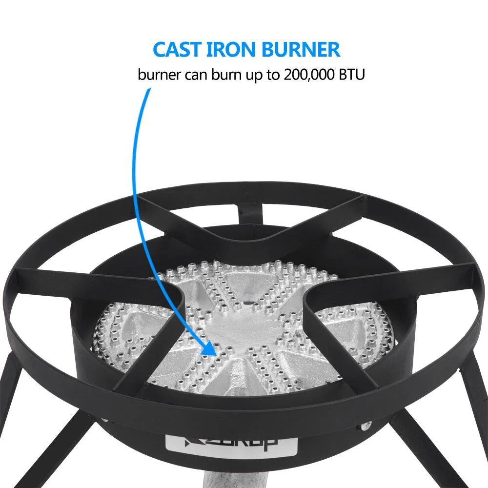 Black Portable Outdoor Single Burner K884