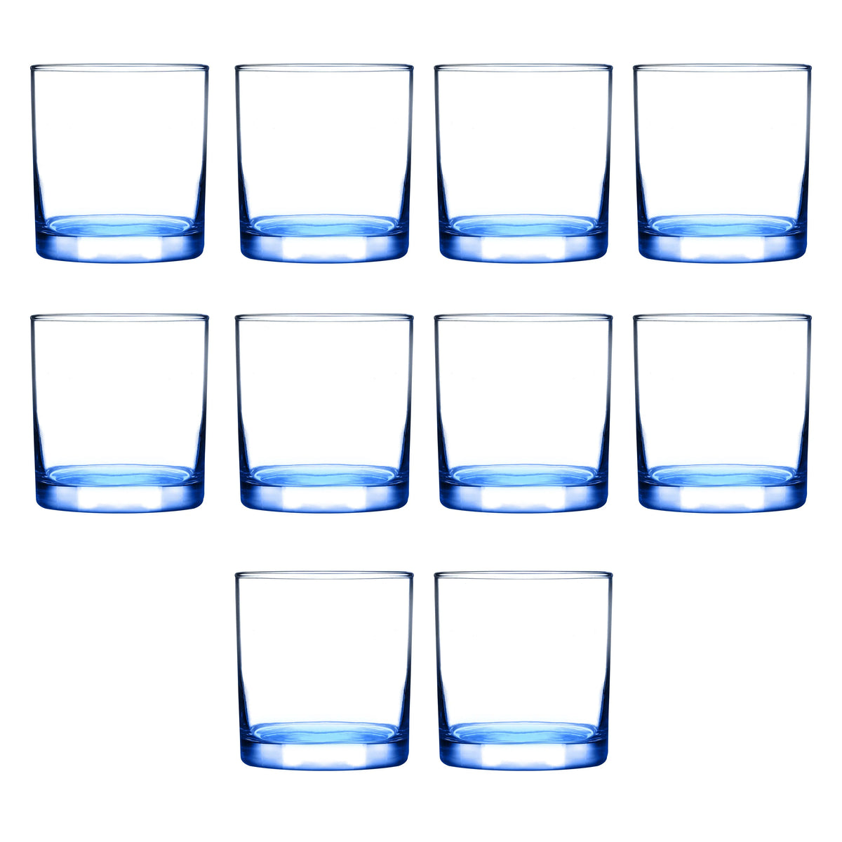 Blue 10 Pack Rocks Glasses Y976177