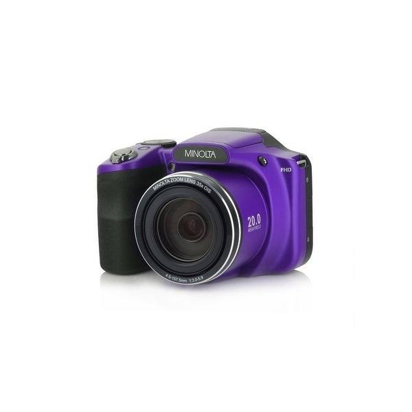 Purple 20.0-Megapixel 35x Zoom Bridge Camera T565