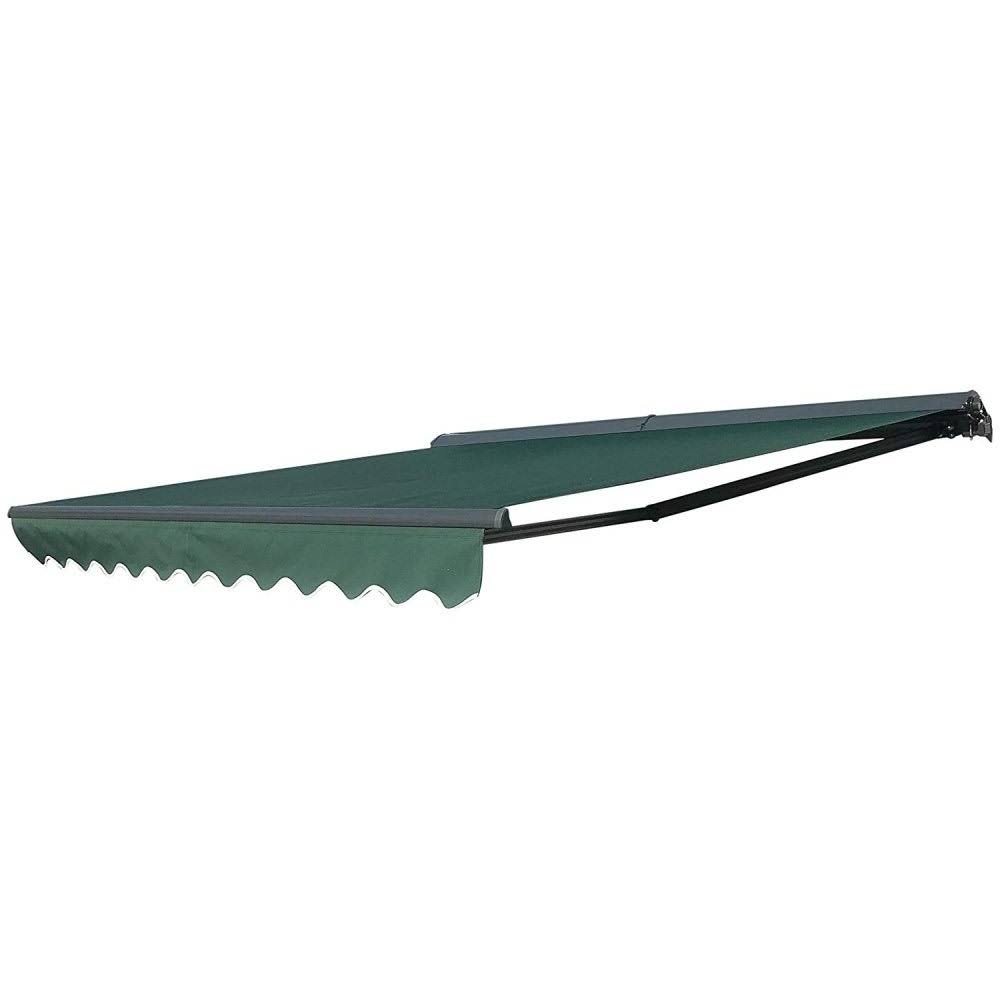 Motorized Half Cassette Retractable Patio Deck Awning 16x10 ft Green A34969