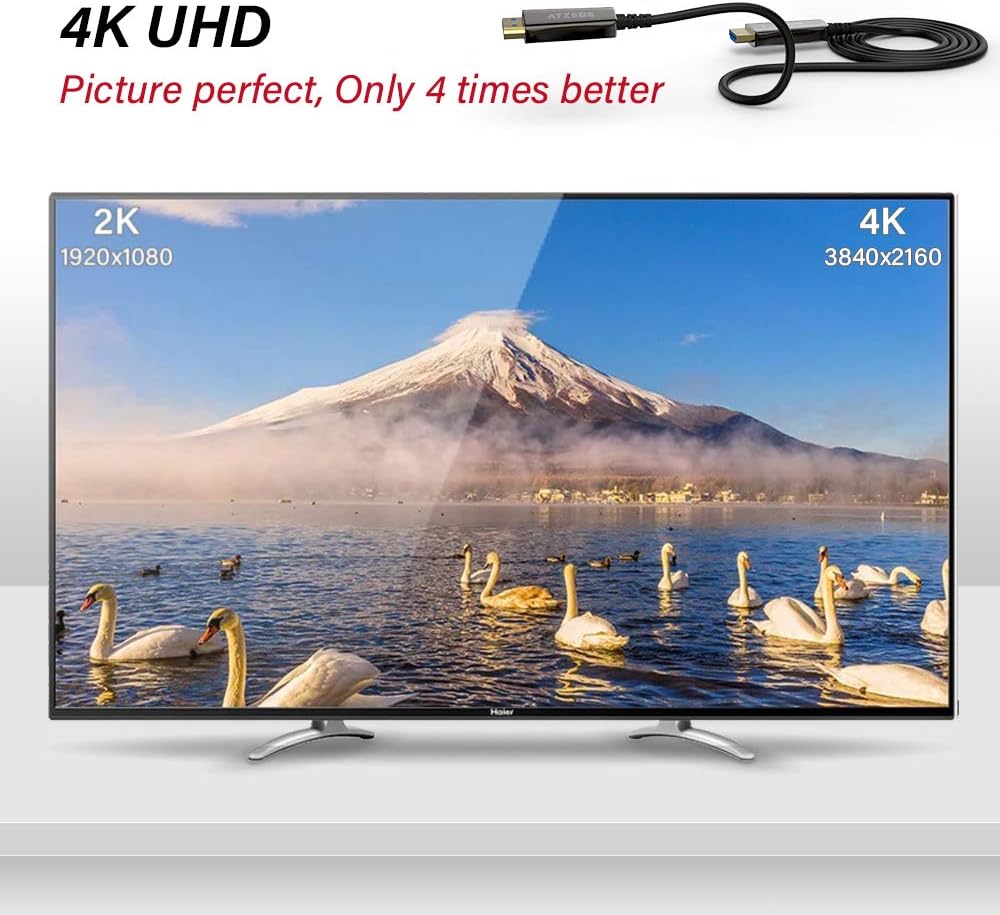 Fiber Optic HDMI Cable 164ft, 4K@60Hz, 18Gbps V860
