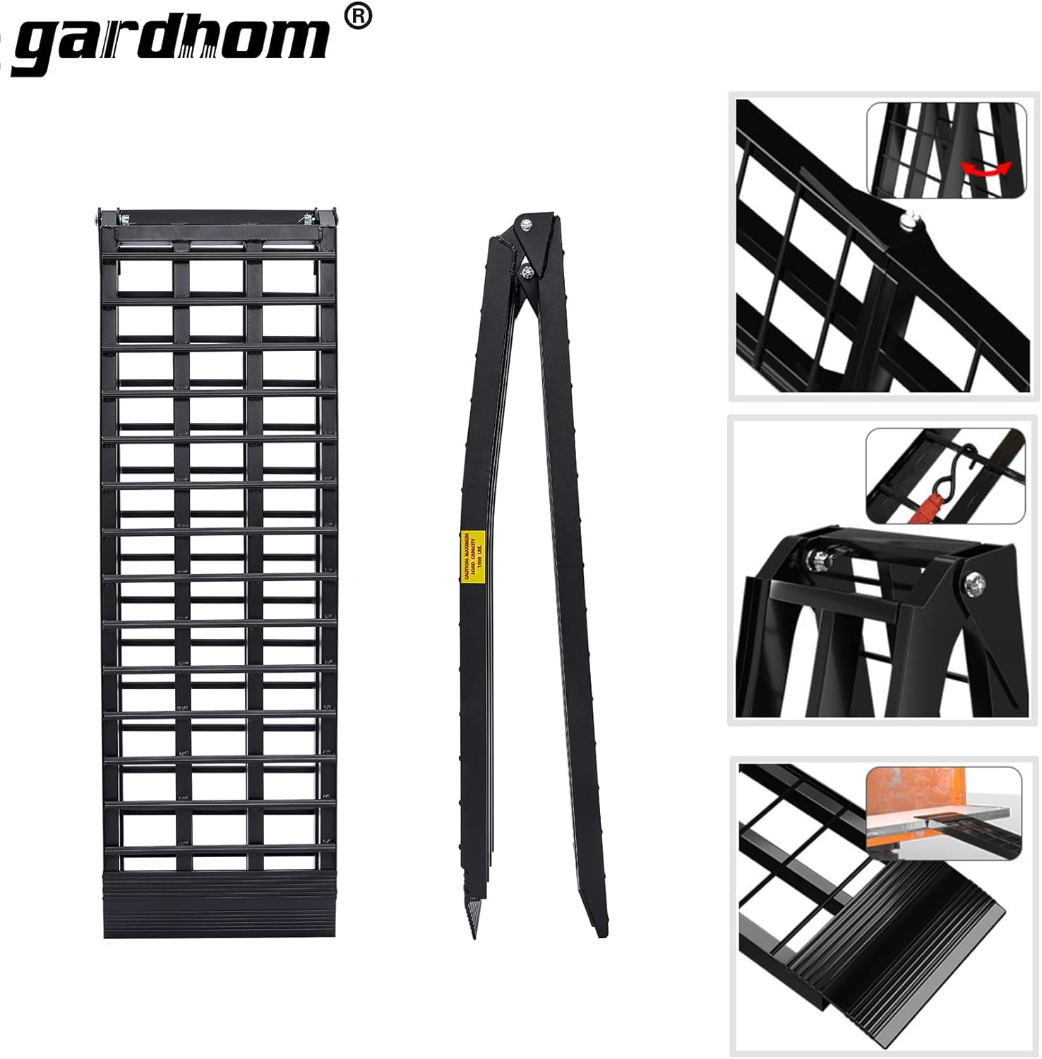1500 lbs Capacity Portable Aluminum Folding Loading Ramp X196687