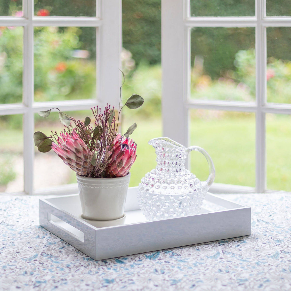 White Lacquered Serving Tray R9393