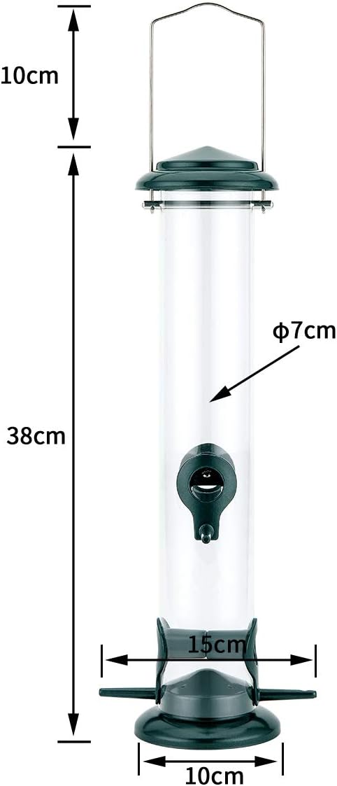 Copper Finish Hanging Wild Bird Seed Feeder, 8 Inch, Pack of 2 X860843