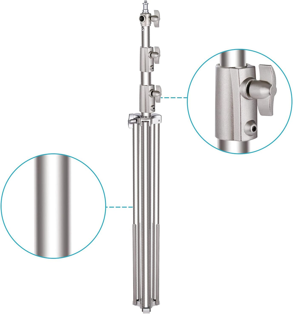 Stainless Steel Light Stand 102 inches Heavy Duty with Universal Adapter X776277