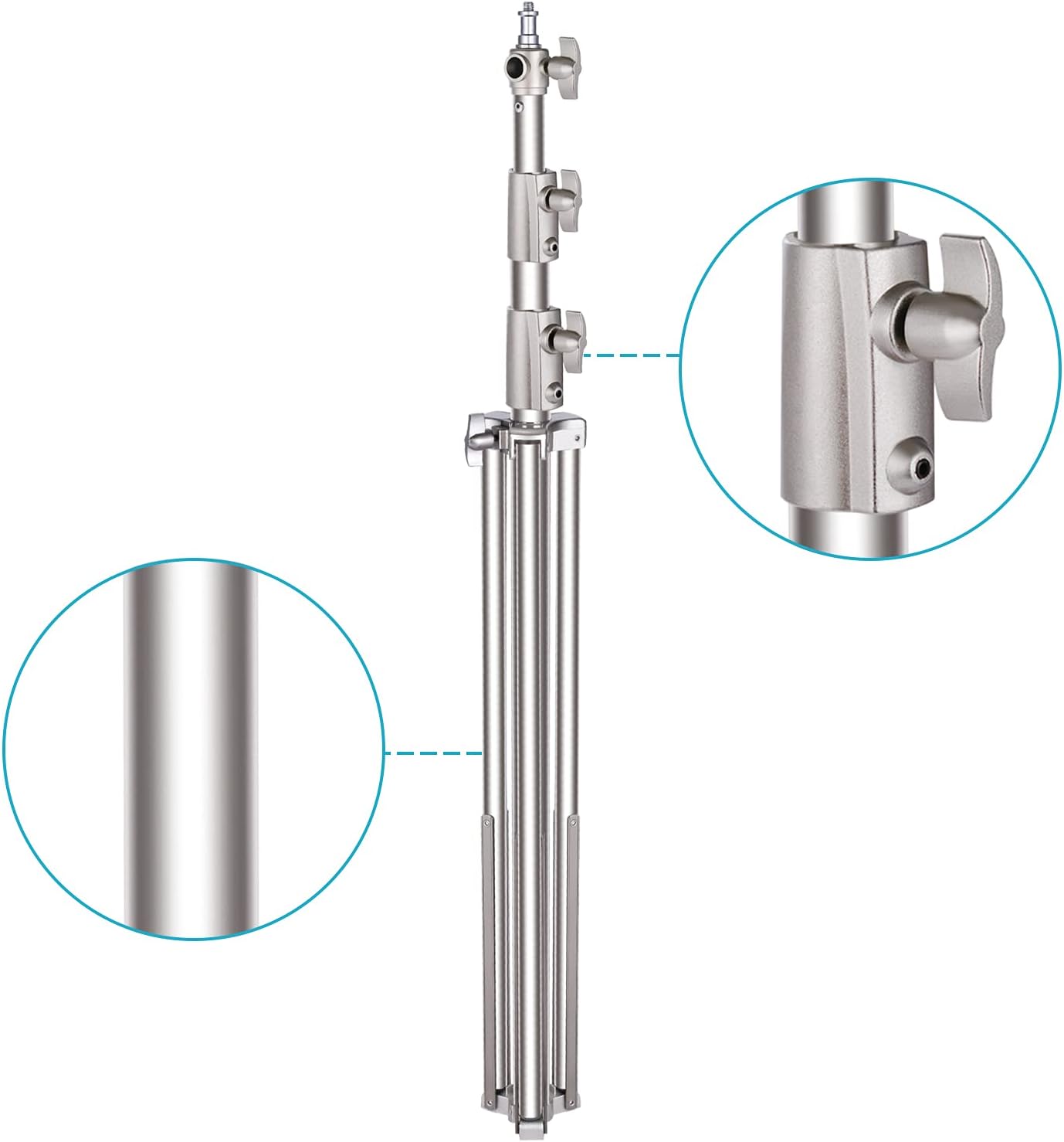 Stainless Steel Light Stand 102 inches Heavy Duty with Universal Adapter X776277