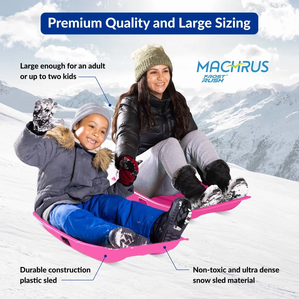 Large Plastic Toboggan Sled with Attached Pull Rope C258