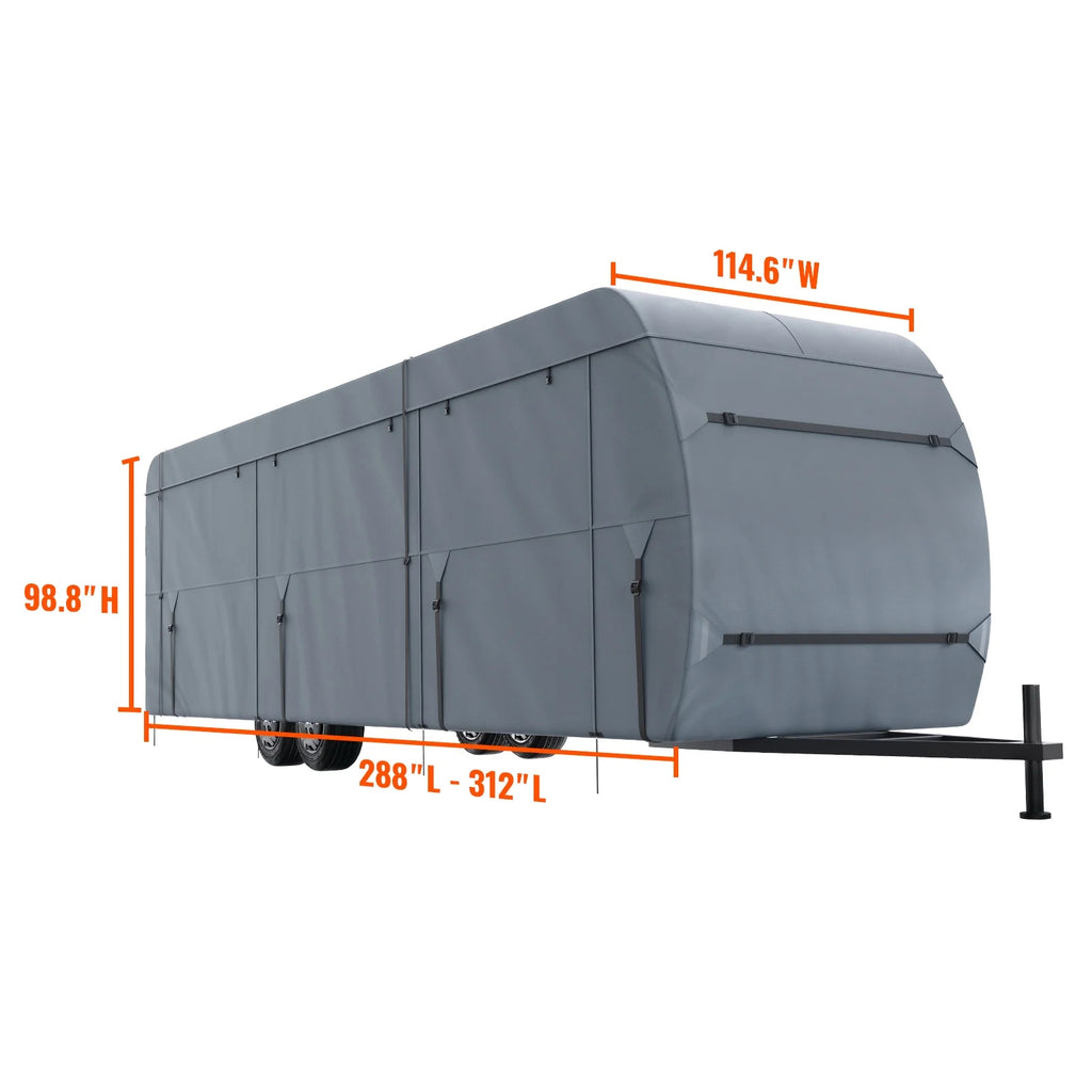 28-30' 4-Layer Non-Woven Fabric RV Cover with Storage Bag and Patches E17891