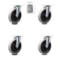 Rubbermaid Cart Casters Set of 4 Non-Marking Wheel N370514