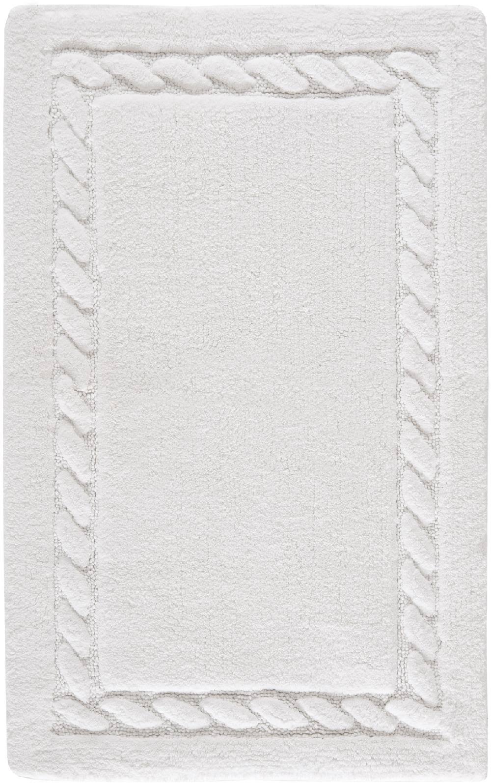 White Plush Bath Mat (Set of 2) K711