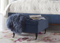 Cobalt Blue Tufted Ottoman with Storage and Casters G8037