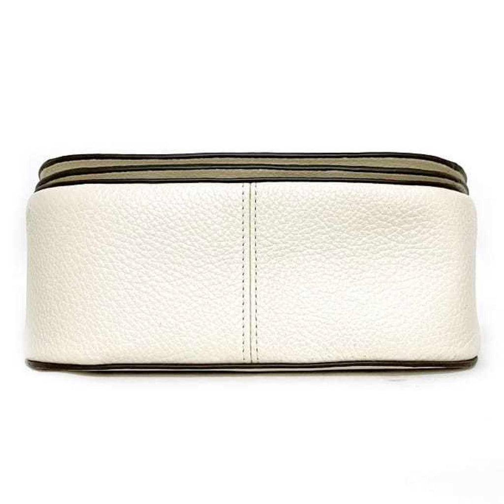 White Leather Shoulder Bag I257392