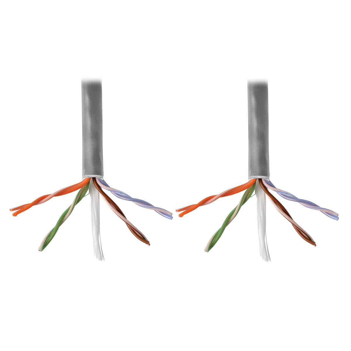 Cat5e 350 MHz Bulk Solid-Core Plenum-Rated PVC Cable Gray 1000 ft. Y193473