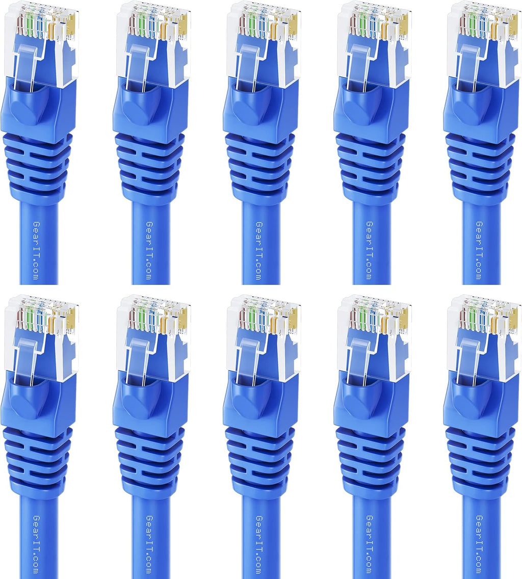 Cat6 Ethernet Cable 1 ft (100-Pack) Blue L791