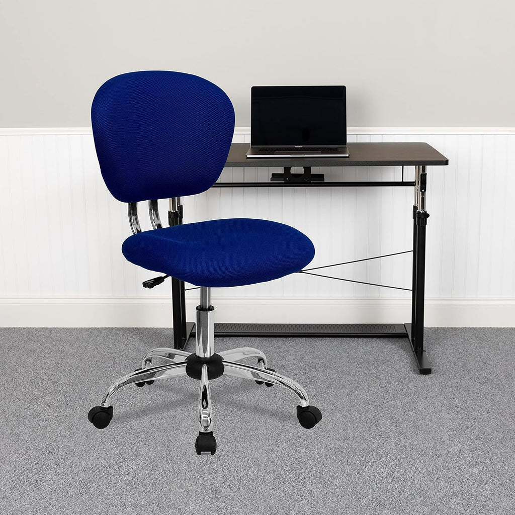 Purple Mid-Back Mesh Padded Swivel Task Office Chair D98712