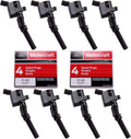 Set of 8 Ignition Coil and Motorcraft Spark Plug for Ford Lincoln Mercury 4.6L engines Pack of 2 E605212