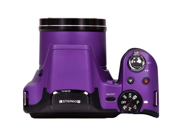Purple 20.0-Megapixel 35x Zoom Bridge Camera T565