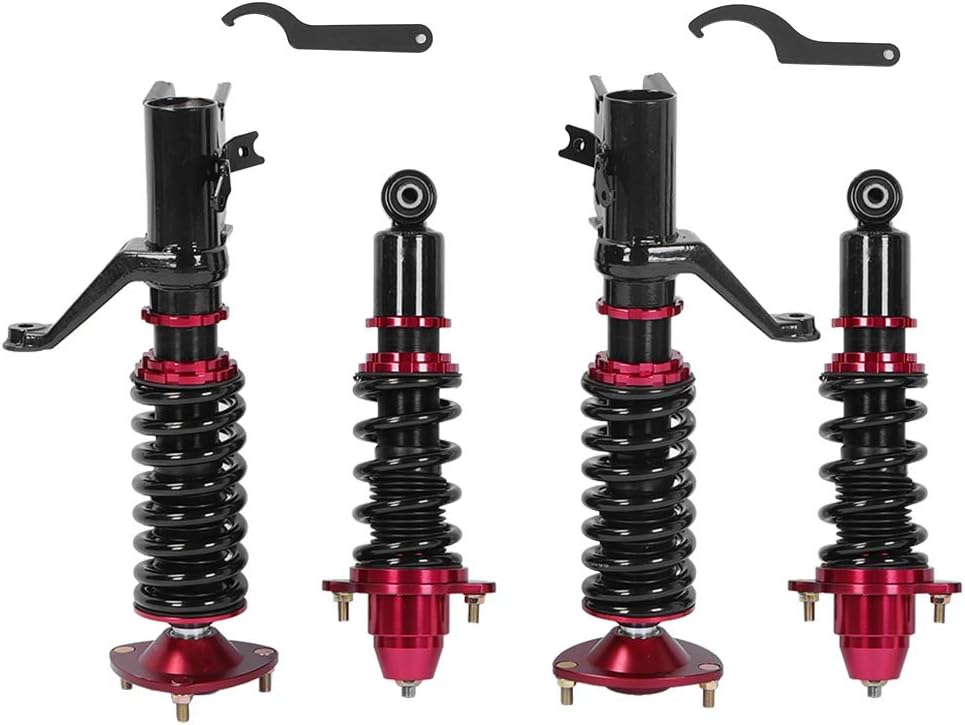 2 Front + 2 Rear Metal Damper Strut Coilover Suspension Kit S60818