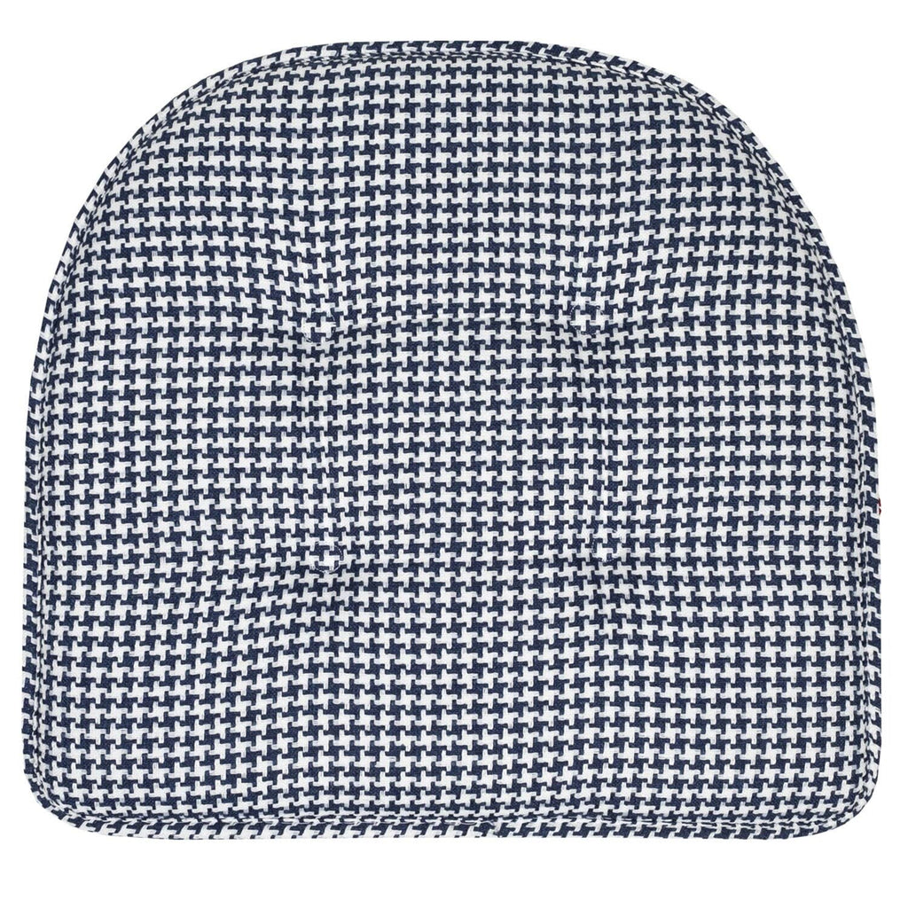Red Houndstooth U-Shaped Memory Foam Chair Pad Set of 12 J8166