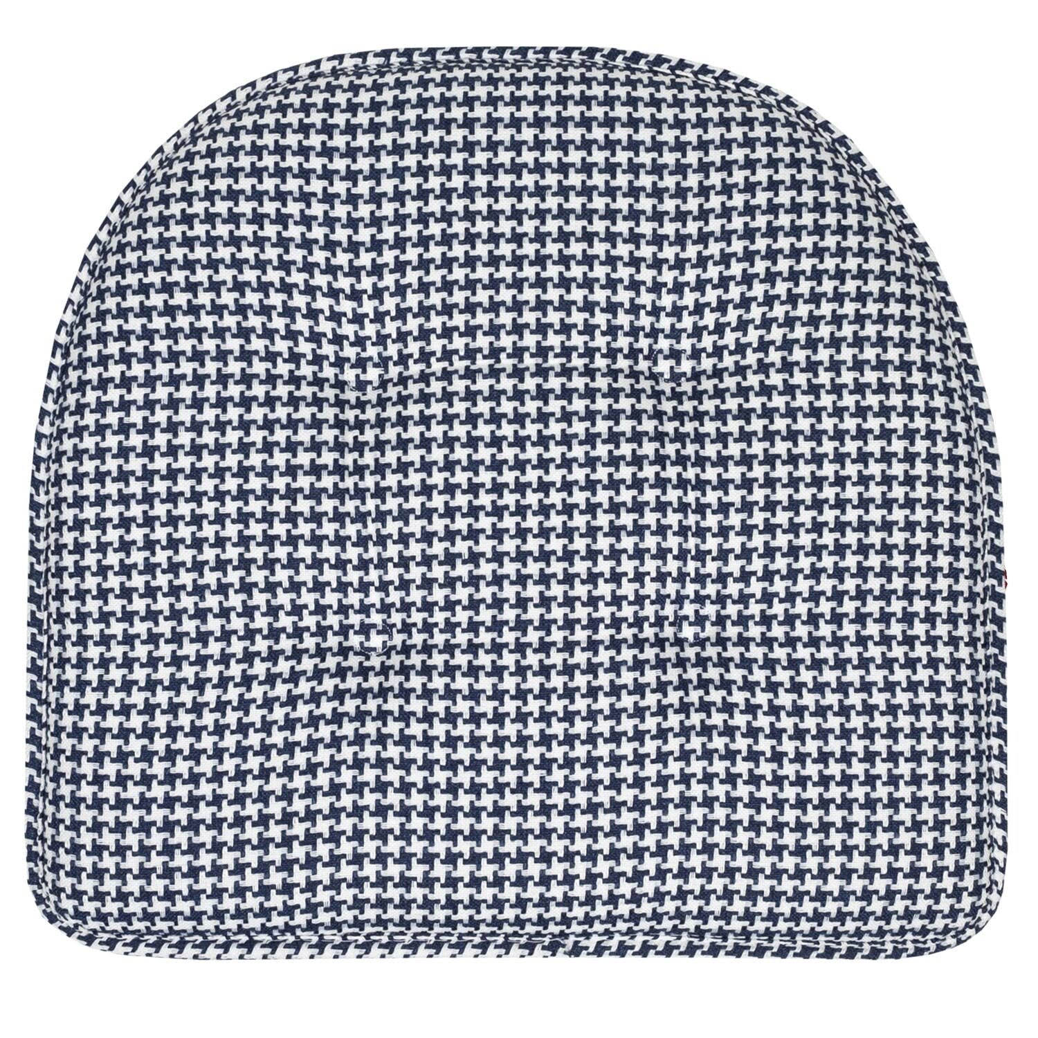Red Houndstooth U-Shaped Memory Foam Chair Pad Set of 12 J8166
